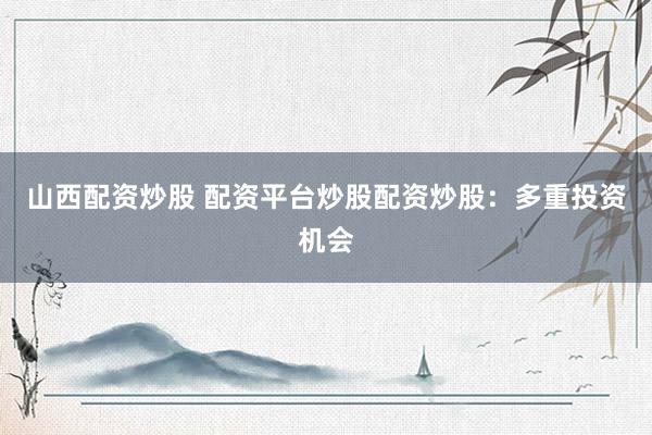 山西配资炒股 配资平台炒股配资炒股：多重投资机会
